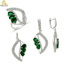 Gümüş zirkon taşlı set